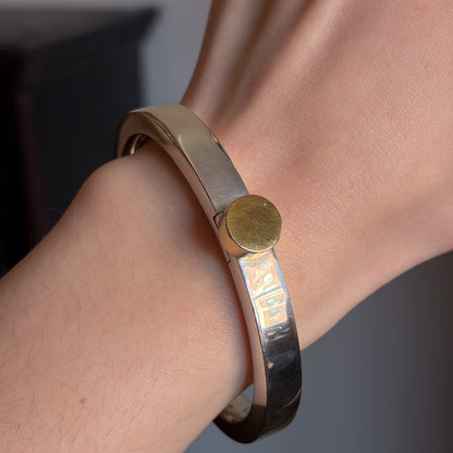 Estate Sterling Silver Andreas Mikkelsen Hinged Bracelet