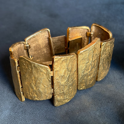Estate Ed Weiner 18kt Gold Hand Wrought Bracelet