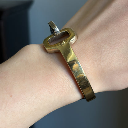 Estate Sterling Silver and Vermeil Bracelet