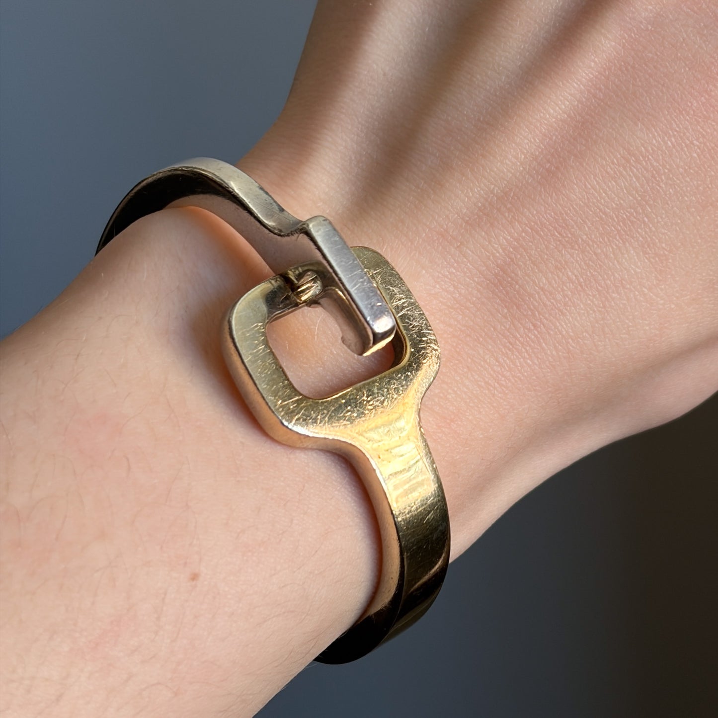 Estate Sterling Silver and Vermeil Bracelet