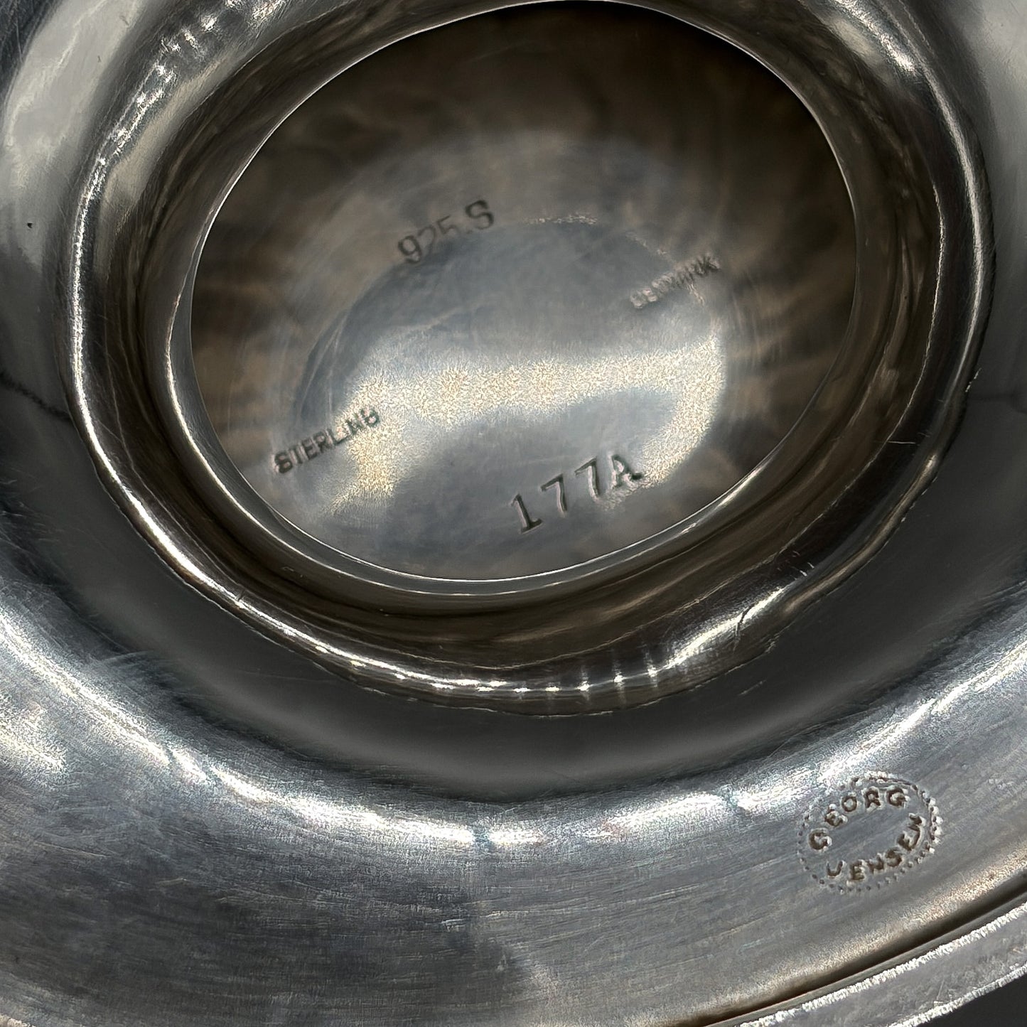 Estate Sterling Silver Sauce Boat with Underliner by Georg Jensen No 177A