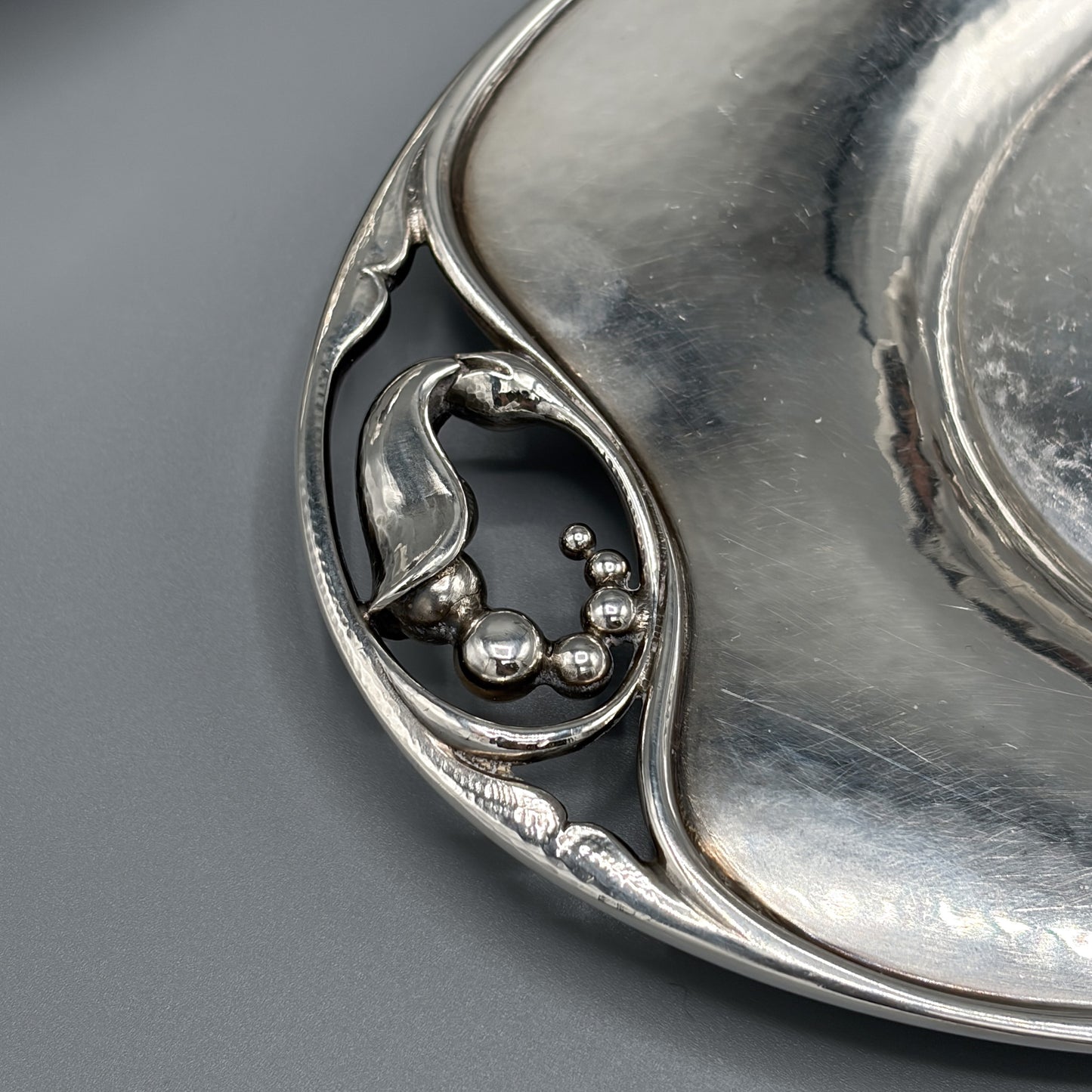Estate Sterling Silver Sauce Boat with Underliner by Georg Jensen No 177A