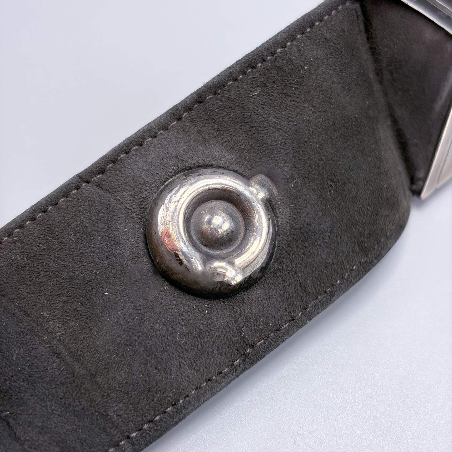 Estate 940 Silver "Georgia O'Keeffe "  Wide Cross & Button Belt by Hector Aguilar