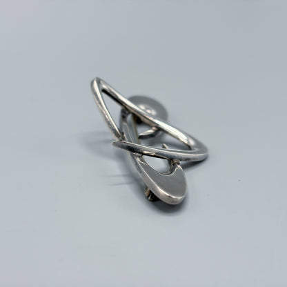 Estate Sterling Silver Retro Futurist Brooch by Helen Adelman