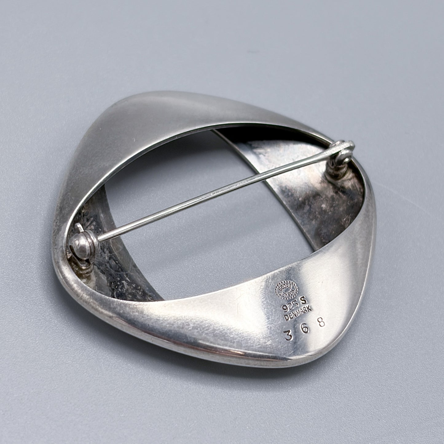 Estate Georg Jensen Sterling Silver Modernist Brooch Design No. 368 by Henning Koppel