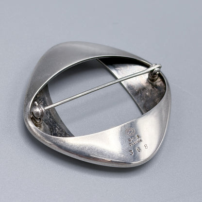 Estate Georg Jensen Sterling Silver Modernist Brooch Design No. 368 by Henning Koppel