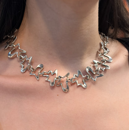 Estate Georg Jensen Sterling Silver "Splash" Necklace  by Henning Koppel No. 88B
