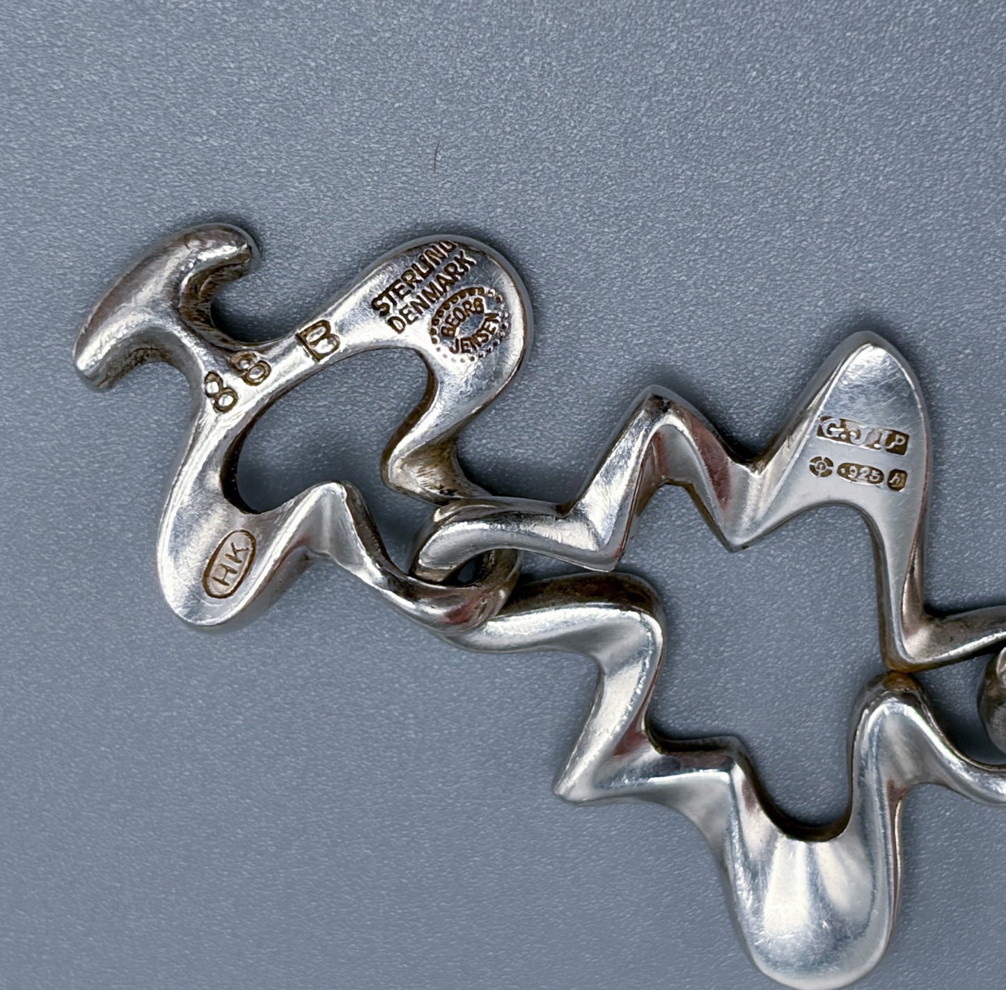 Estate Georg Jensen Sterling Silver "Splash" Necklace  by Henning Koppel No. 88B