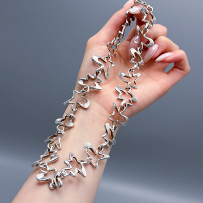Estate Georg Jensen Sterling Silver "Splash" Necklace  by Henning Koppel No. 88B