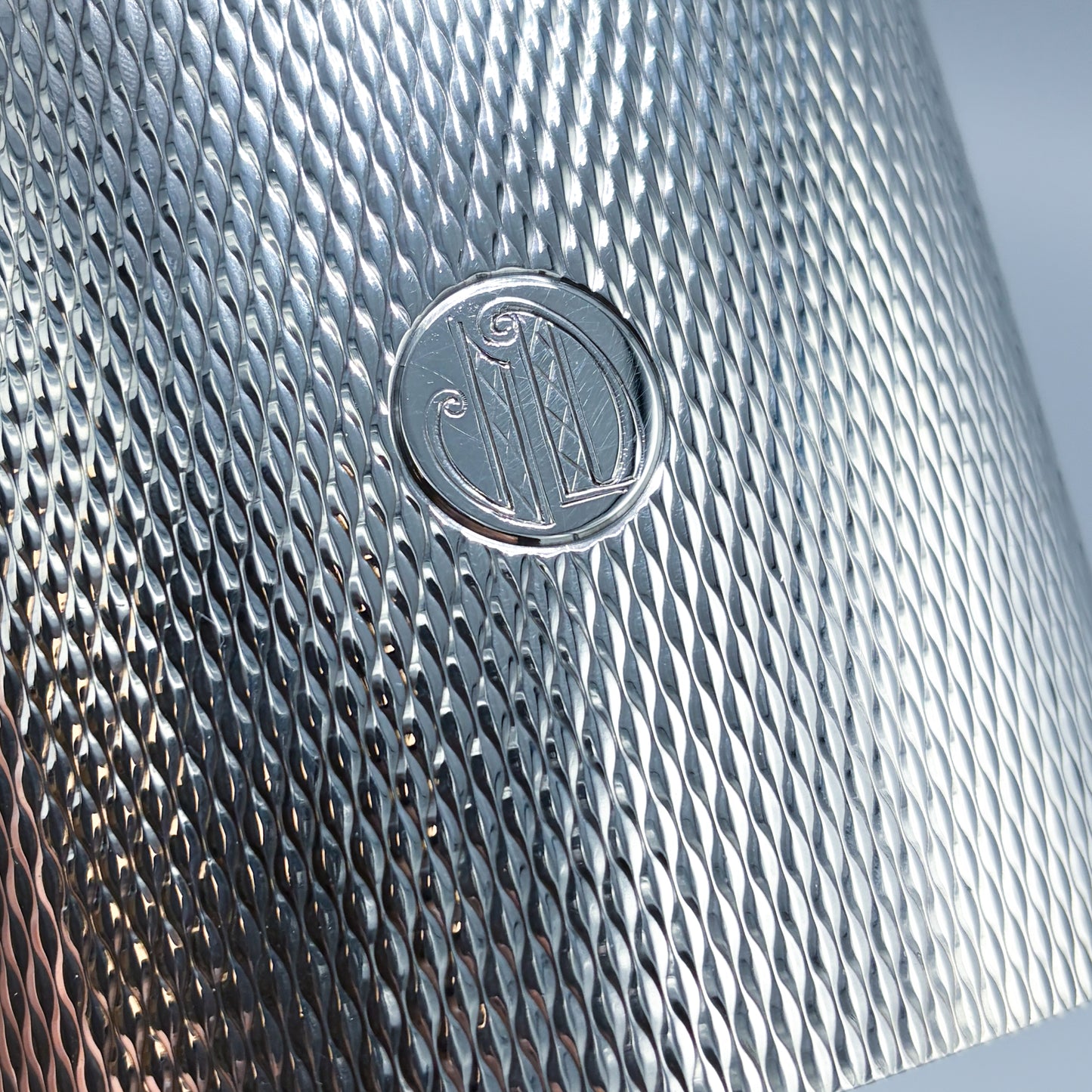 Estate Sterling Silver Hermes Curved Flask
