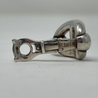Estate Hermes Sterling Silver Clip On Earrings