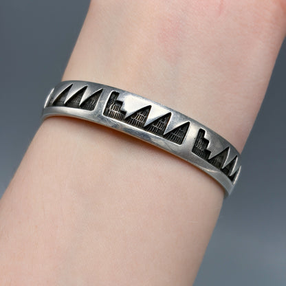 Estate South Western Hopi Native American Silver Cuff