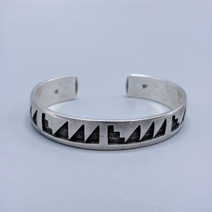 Estate South Western Hopi Native American Silver Cuff