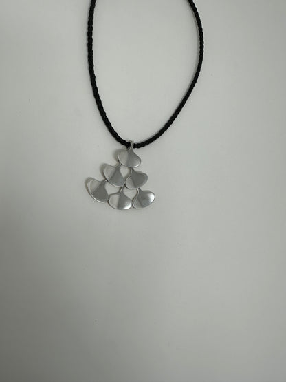 Estate Ib Bluitgen Sterling Silver Modernist Six Teardrop Tree Pendant No 15B