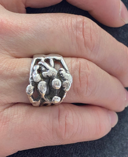 Sterling Silver Brutalist Ring