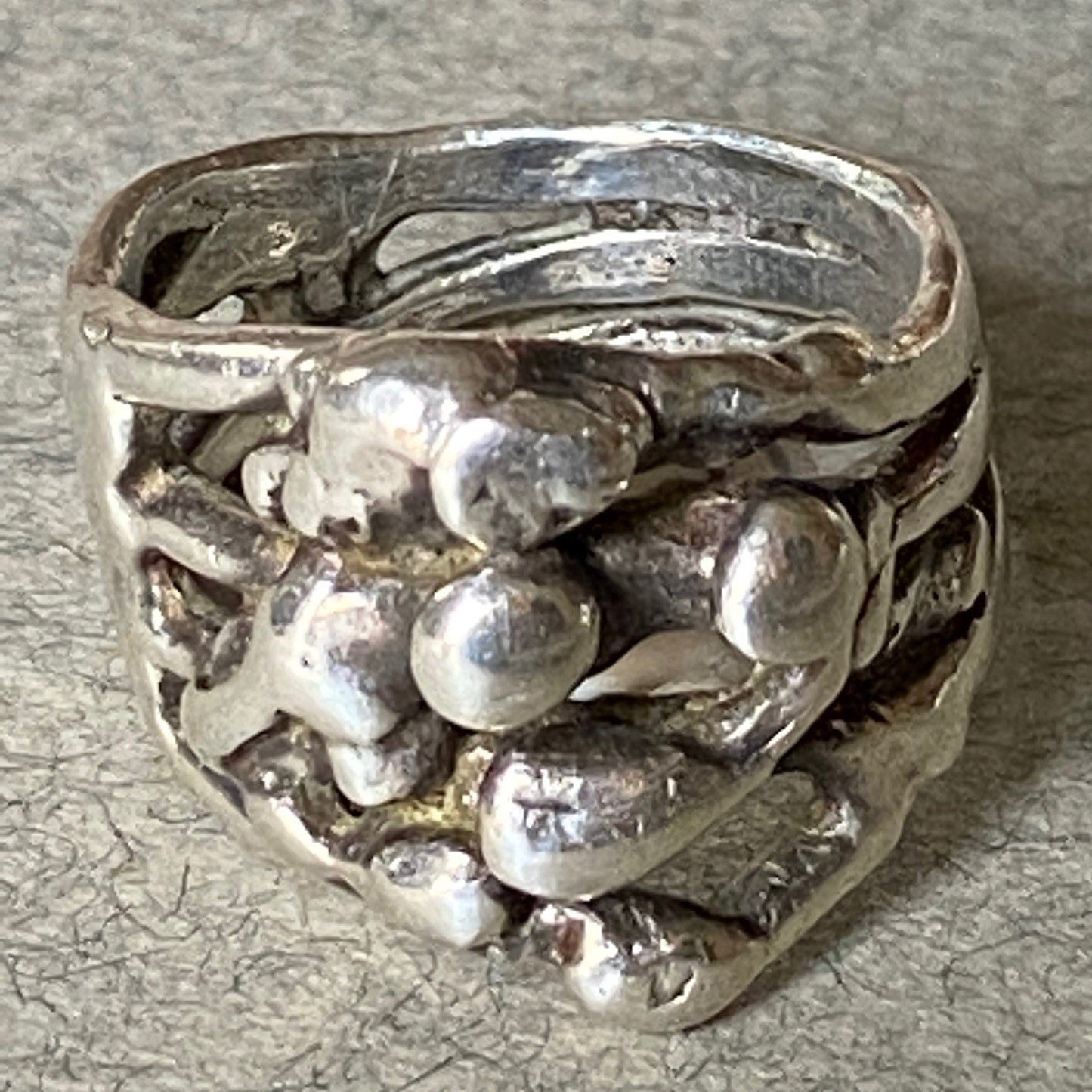 Sterling Silver Brutalist Ring