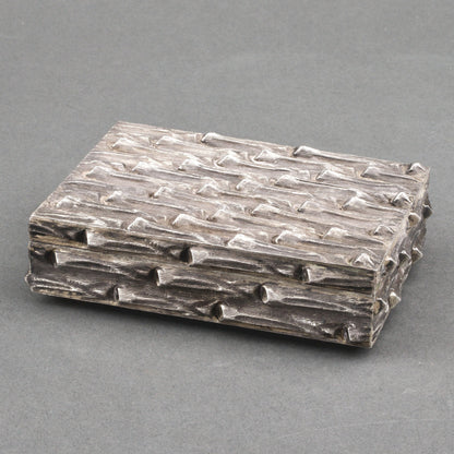 Sterling Silver "Bark" motif Box by Janna