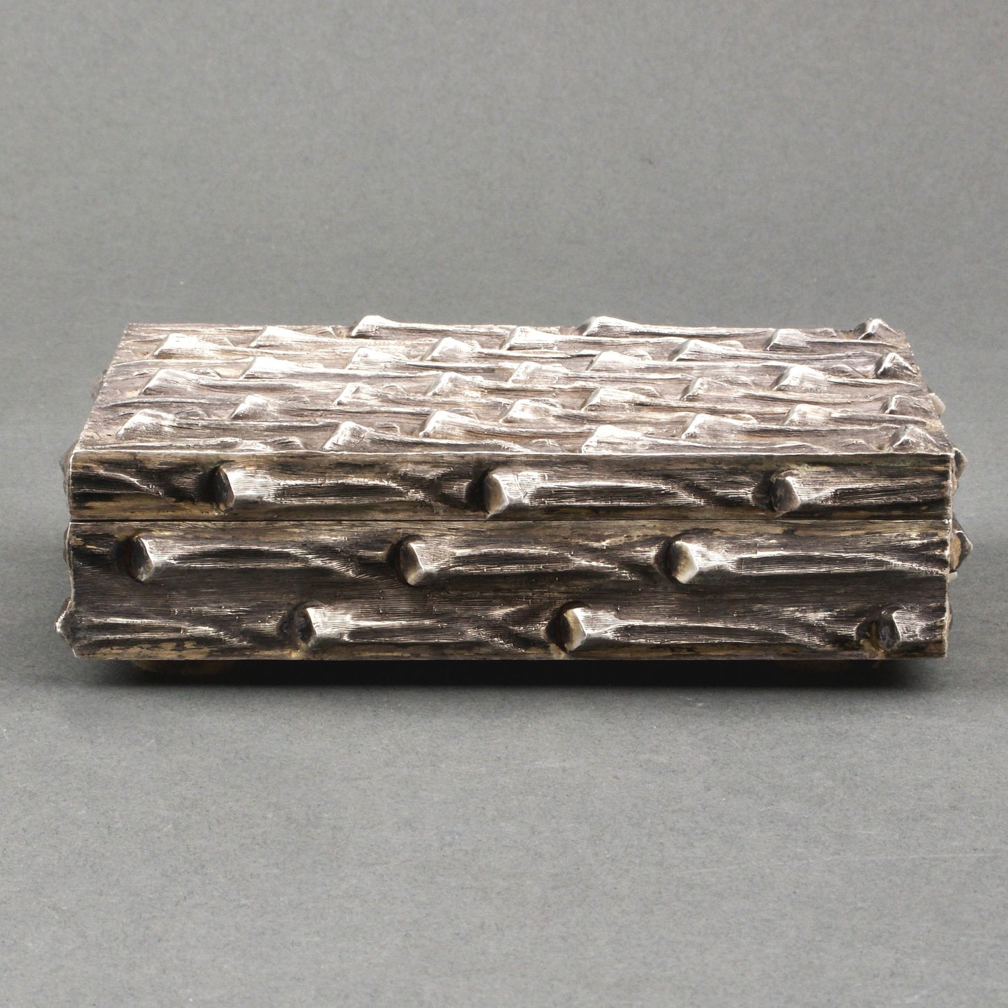 Sterling Silver "Bark" motif Box by Janna