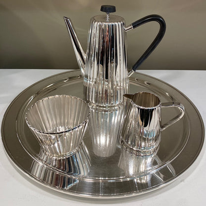 Estate Rare Georg Jensen Sterling Silver 3 Piece Coffee Set by Sigvard Bernadotte