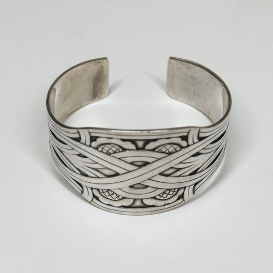 Estate Georg Jensen Sterling Silver Cuff Designed by Harald Nielsen in 1935, Design No. 55