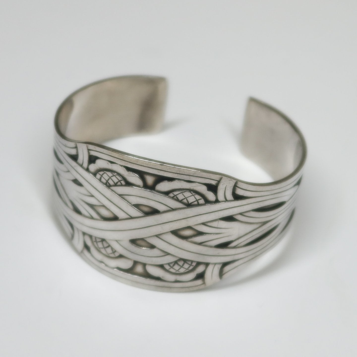 Estate Georg Jensen Sterling Silver Cuff Designed by Harald Nielsen in 1935, Design No. 55