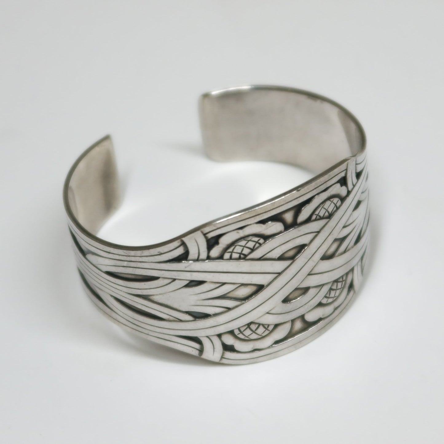 Estate Georg Jensen Sterling Silver Cuff Designed by Harald Nielsen in 1935, Design No. 55