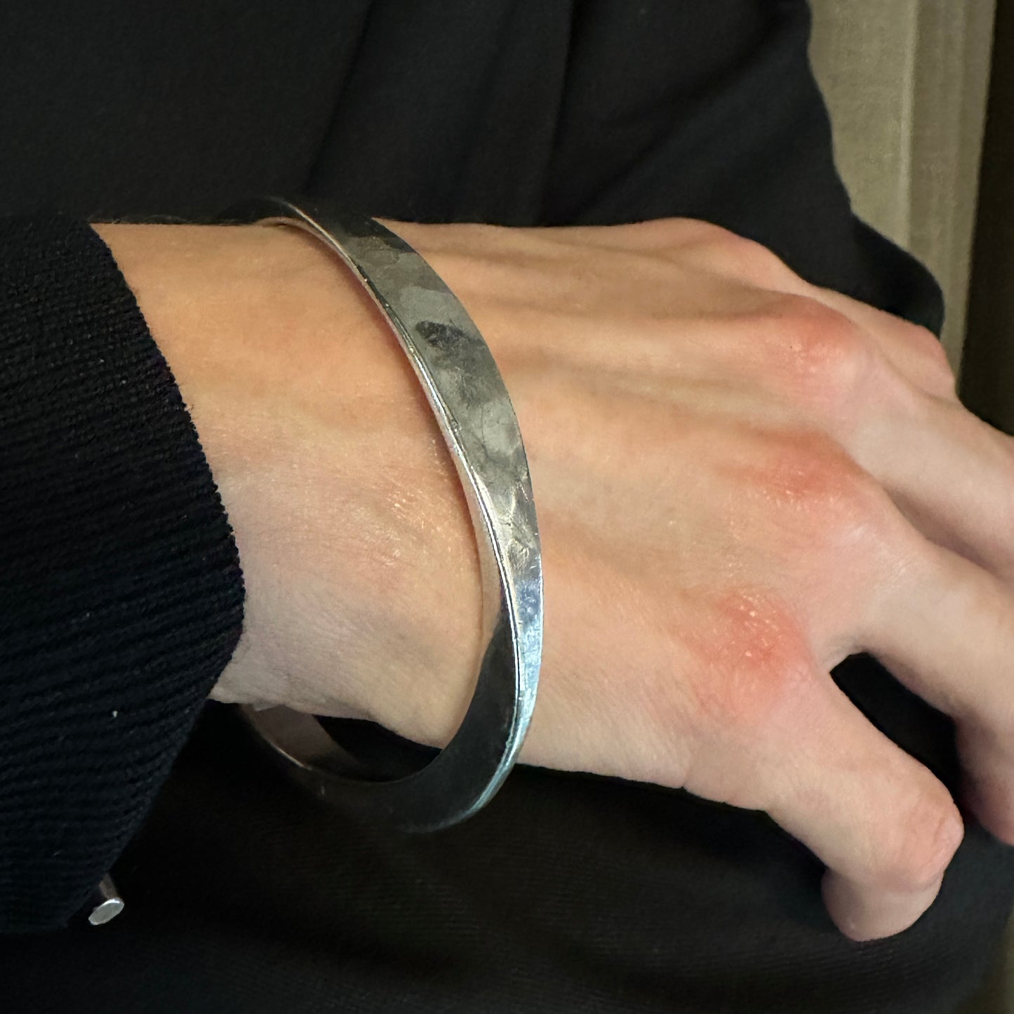 Estate Sterling Silver Oblong Bangle by Tone Vigeland