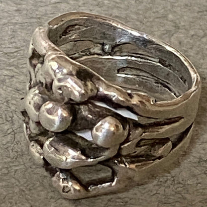 Sterling Silver Brutalist Ring