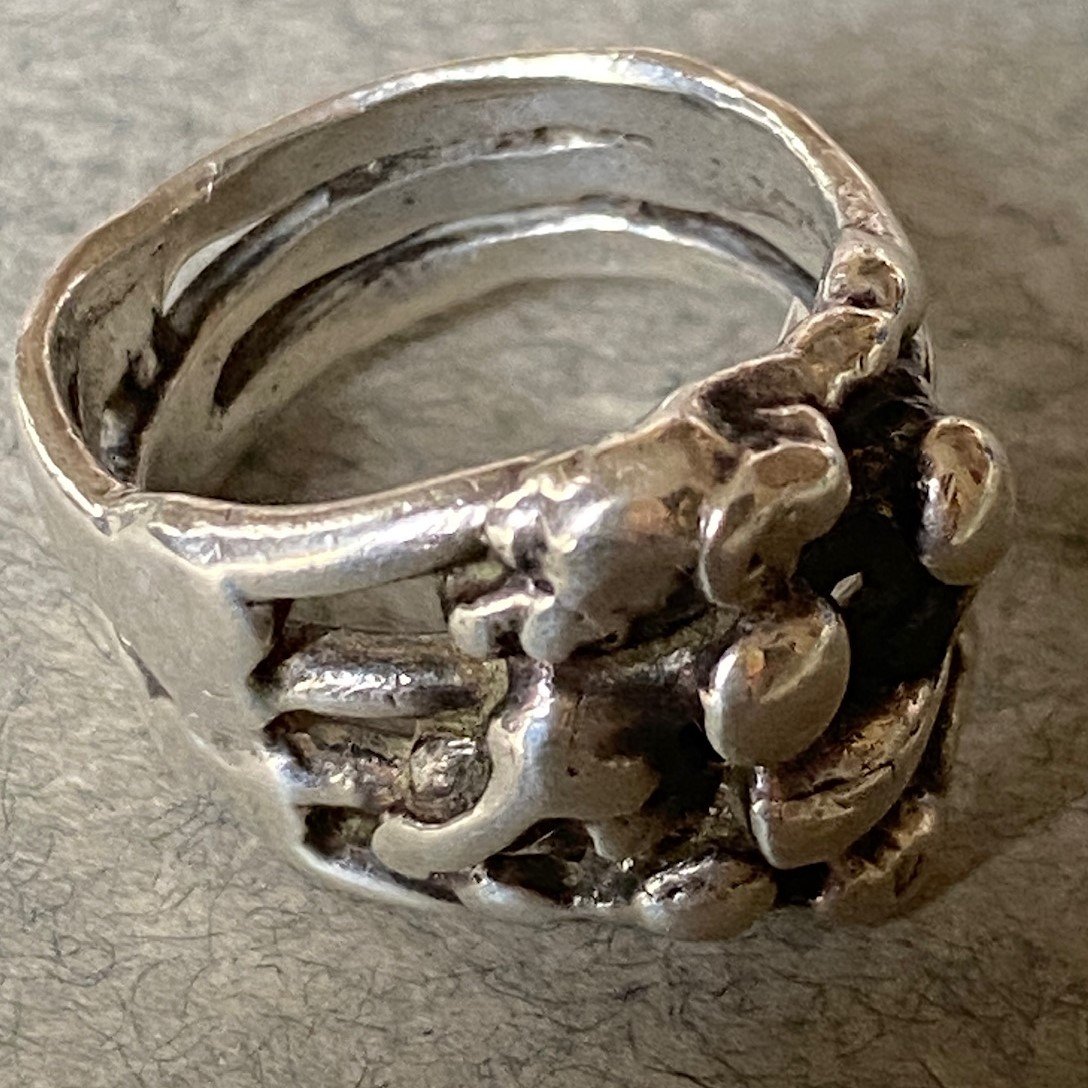 Sterling Silver Brutalist Ring