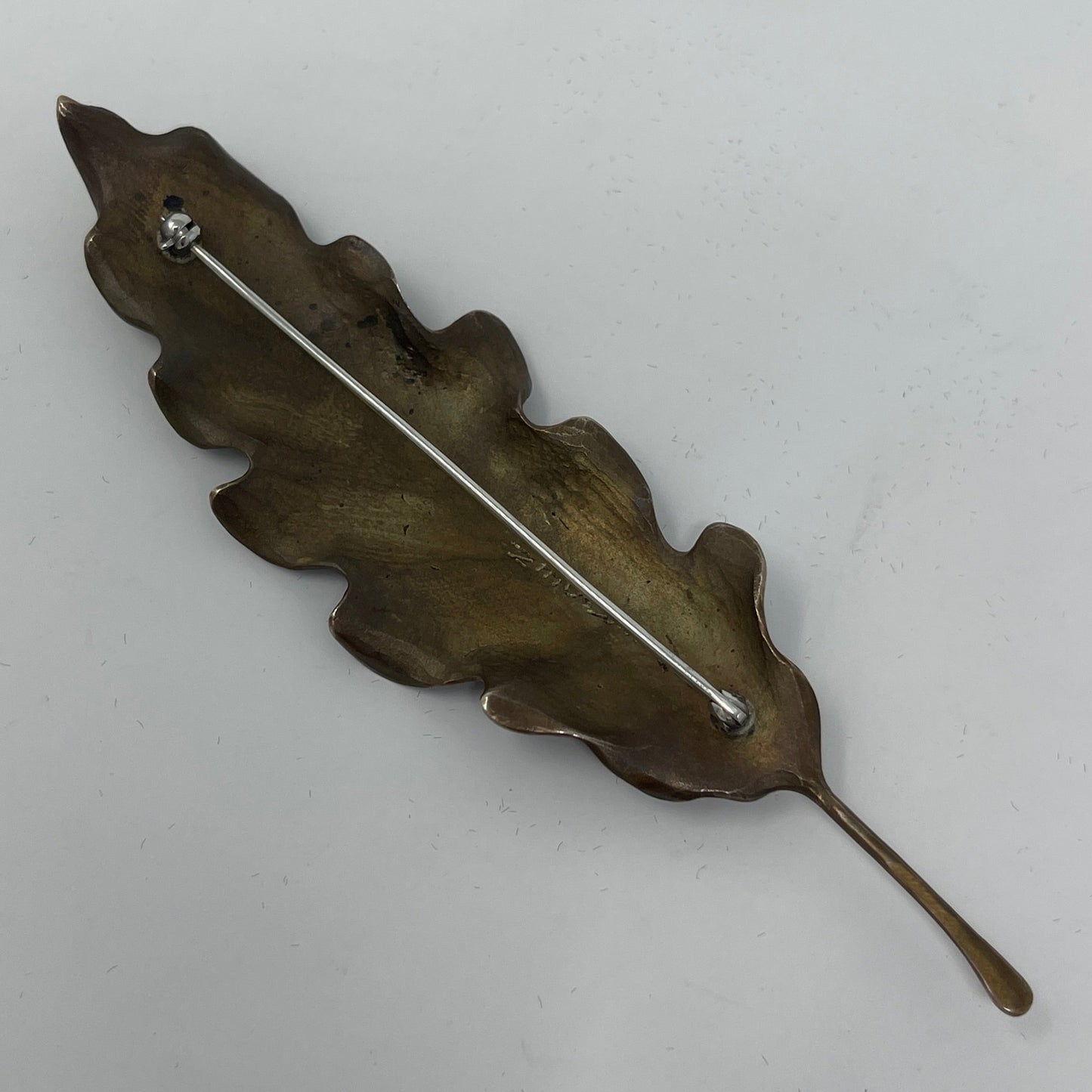 Iversen Patinated Bronze Oak Leaf Brooch