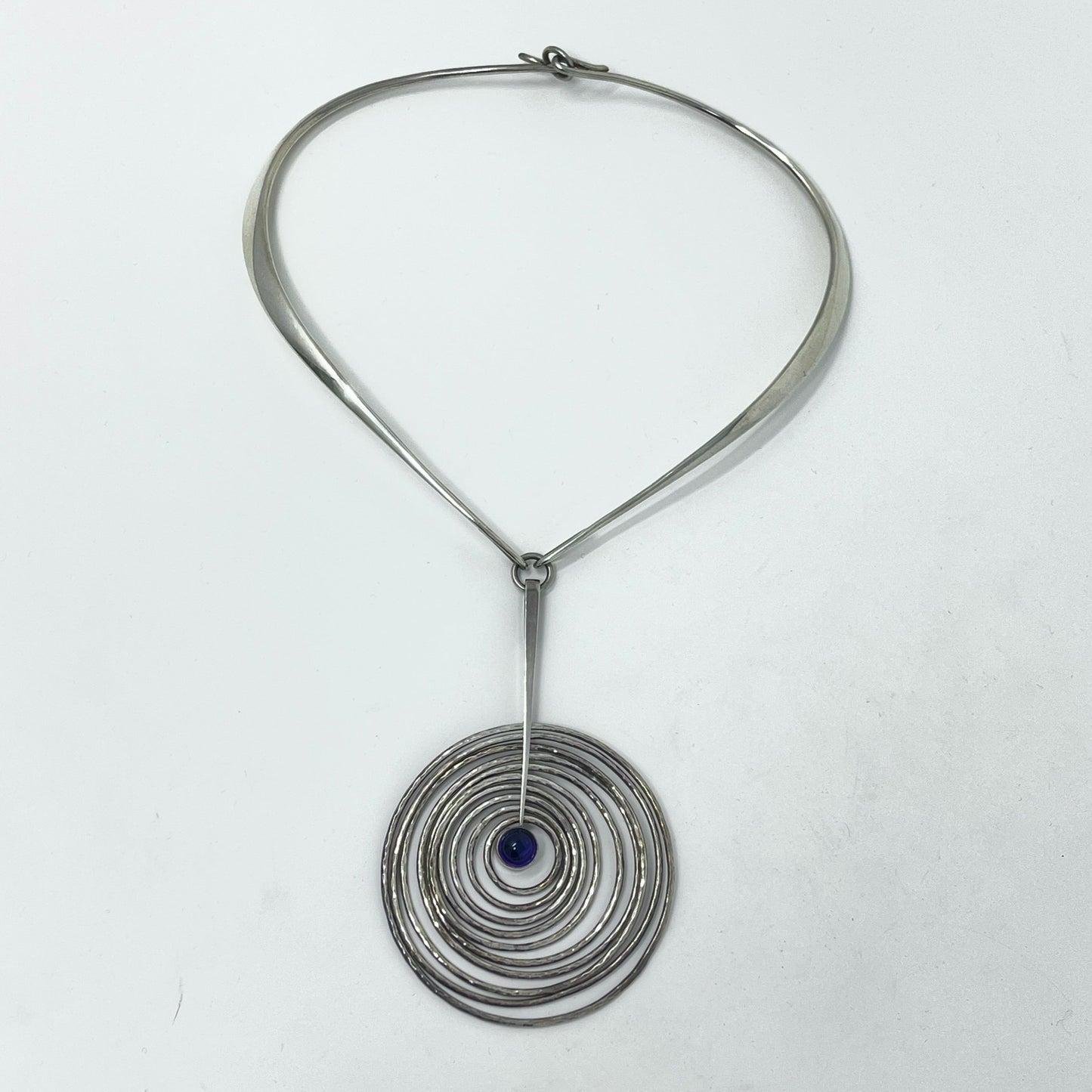 Estate Georg Jensen Sterling Silver Flex Neck Ring by Bent Gabrielsen No 198