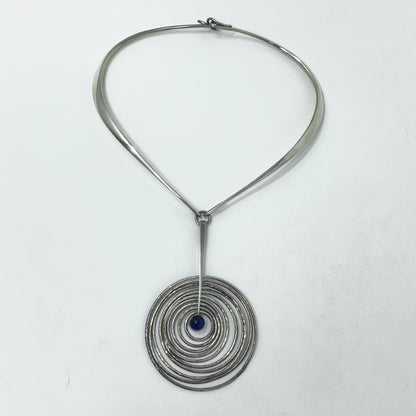 Estate Georg Jensen Sterling Silver Flex Neck Ring by Bent Gabrielsen No 198