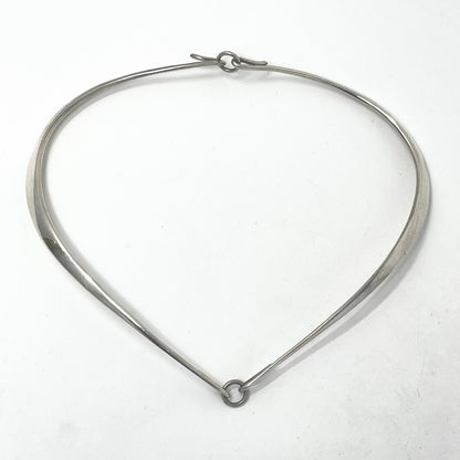 Estate Georg Jensen Sterling Silver Flex Neck Ring by Bent Gabrielsen No 198