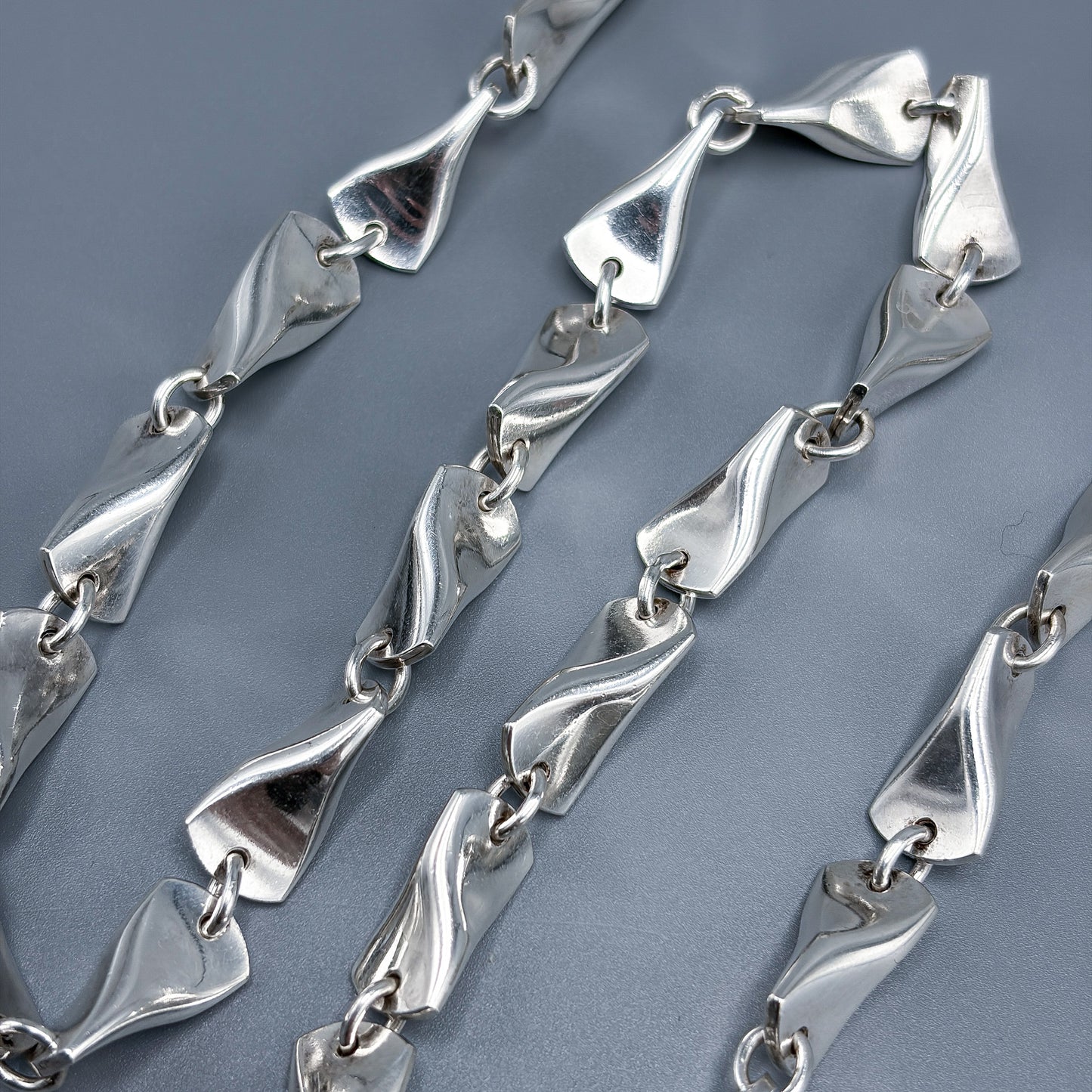 Estate Georg Jensen Sterling Silver Necklace Pair by Edvard Kindt-Larsen no 104 A