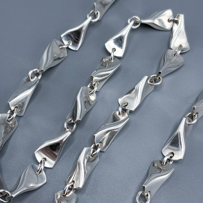 Estate Georg Jensen Sterling Silver Necklace Pair by Edvard Kindt-Larsen no 104 A