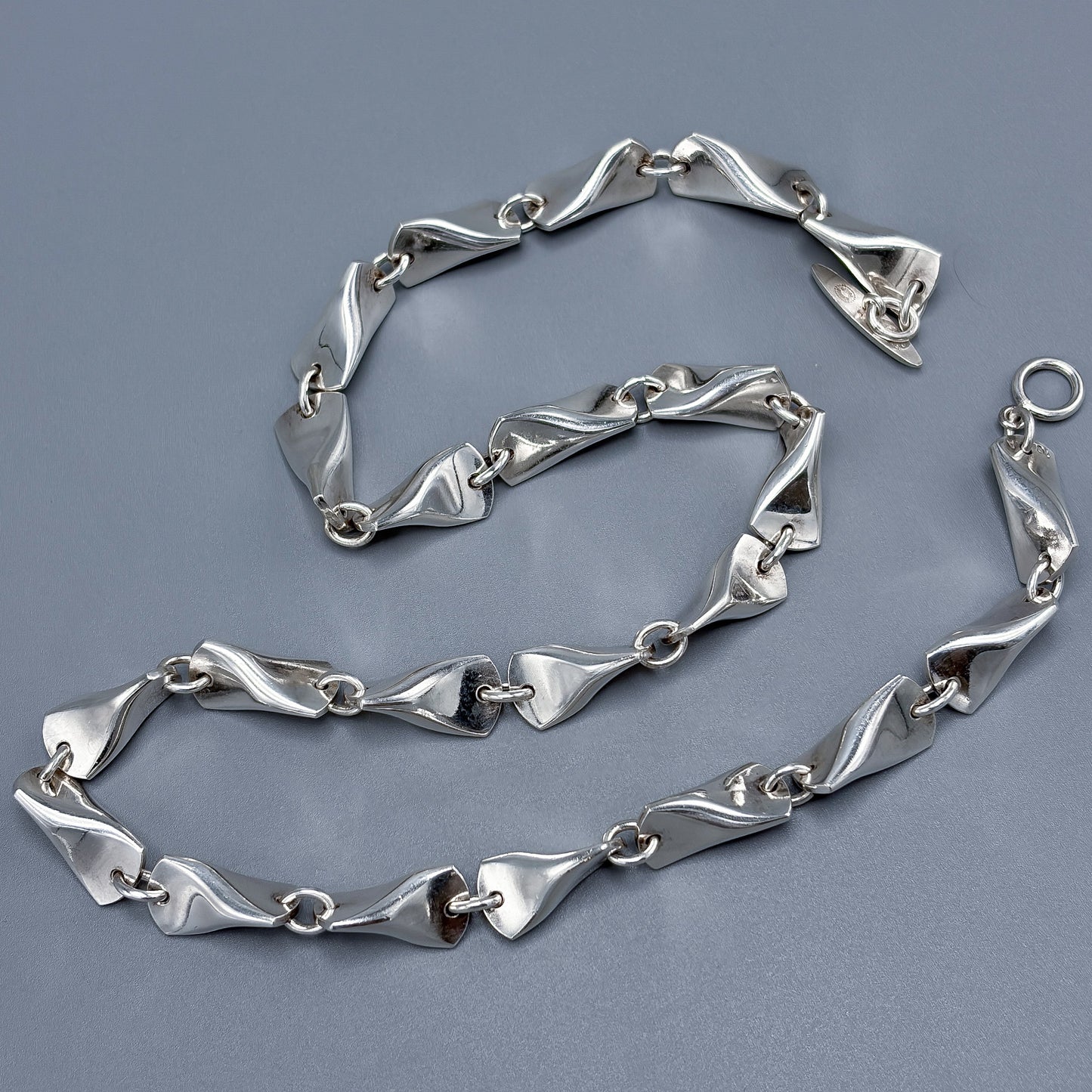 Estate Georg Jensen Sterling Silver Necklace Pair by Edvard Kindt-Larsen no 104 A