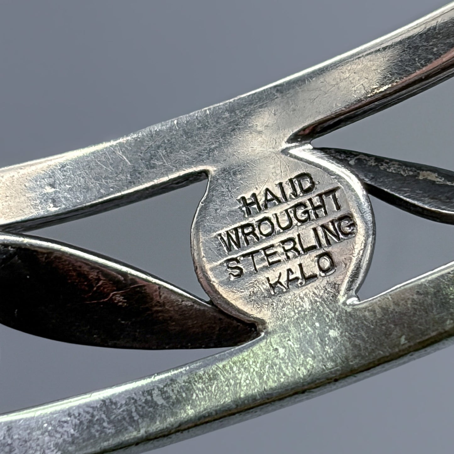 Estate Arts & Crafts Sterling Silver Bangle  by Kalo