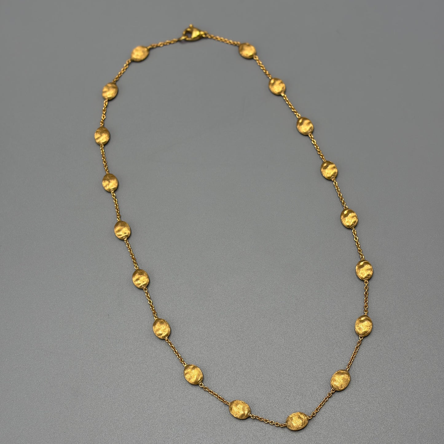 Estate Marco Bicego 18K Yellow Gold Medium Size Bean Chain Necklace