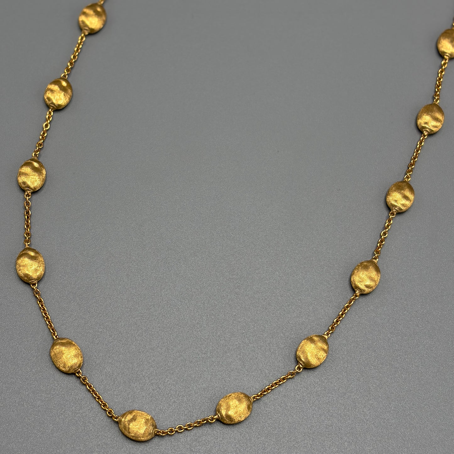 Estate Marco Bicego 18K Yellow Gold Medium Size Bean Chain Necklace