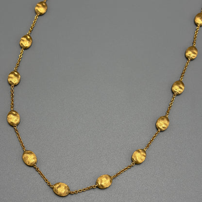 Estate Marco Bicego 18K Yellow Gold Medium Size Bean Chain Necklace