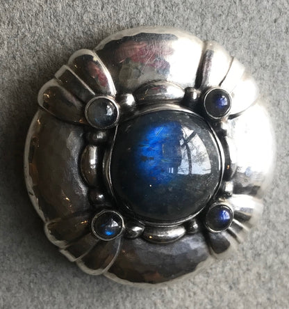 Georg Jensen Brooch No. 50 with Labradorite