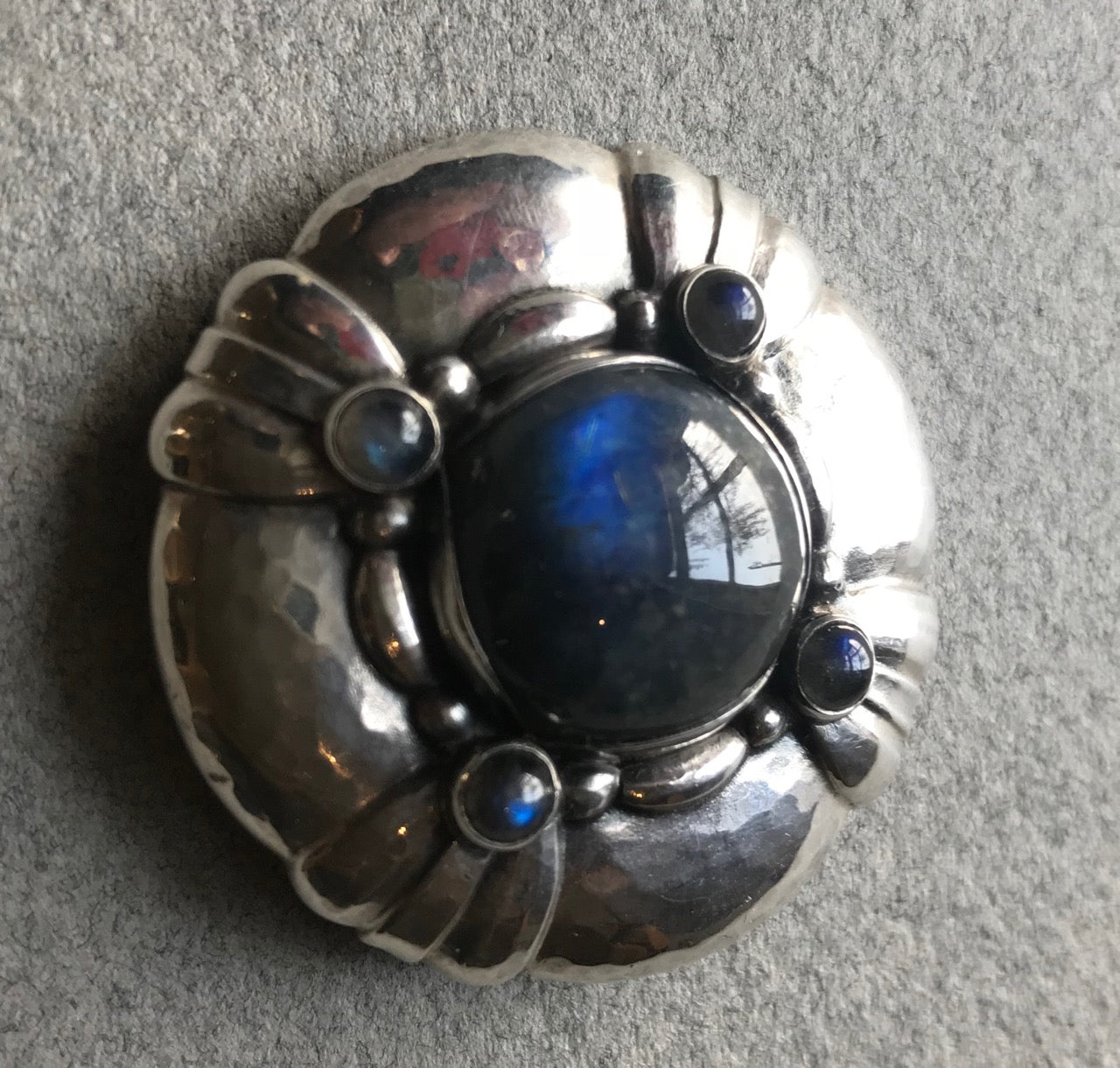 Georg Jensen Brooch No. 50 with Labradorite