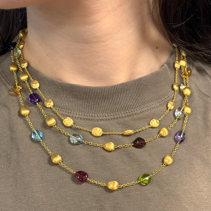 Estate Marco Bicego 18K Yellow Gold Medium Size Bean Chain Necklace