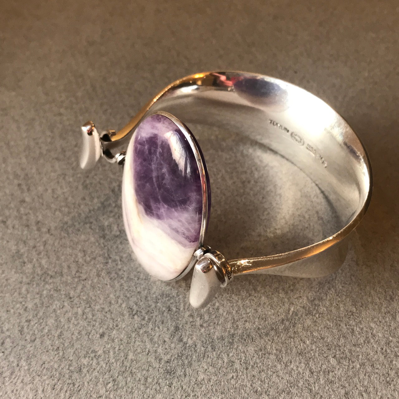 Georg Jensen Bangle No. 203 With Amethyst by Torun