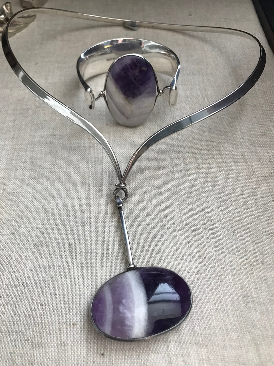 Georg Jensen Bangle No. 203 With Amethyst by Torun