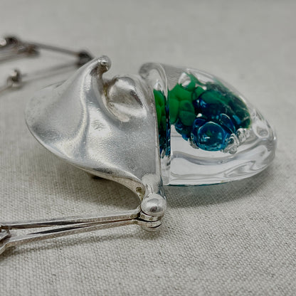 Estate Lapponia Sterling Silver and Acrylic Large "Kilimanjaro" Necklace