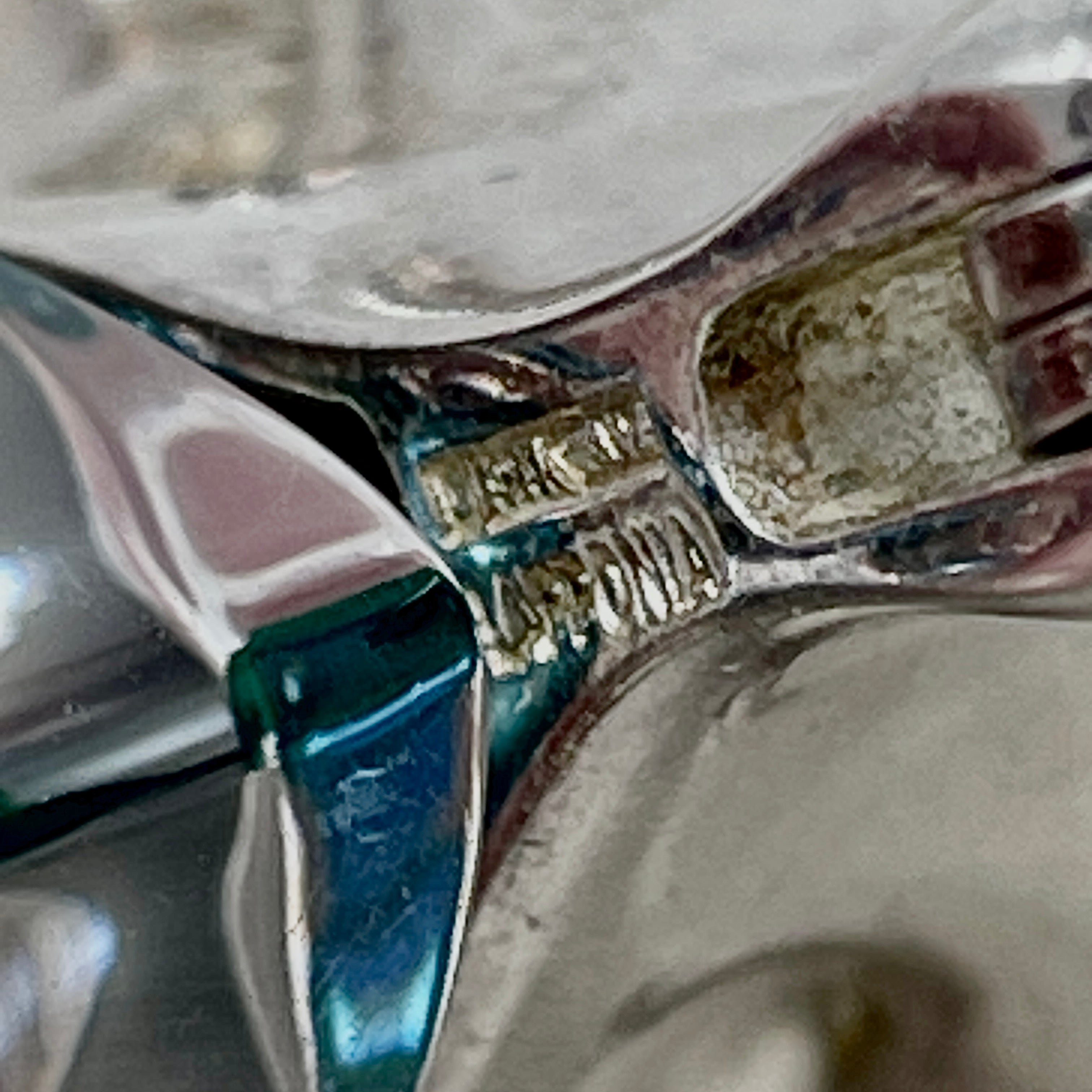 Estate Lapponia Sterling Silver and Acrylic Large 