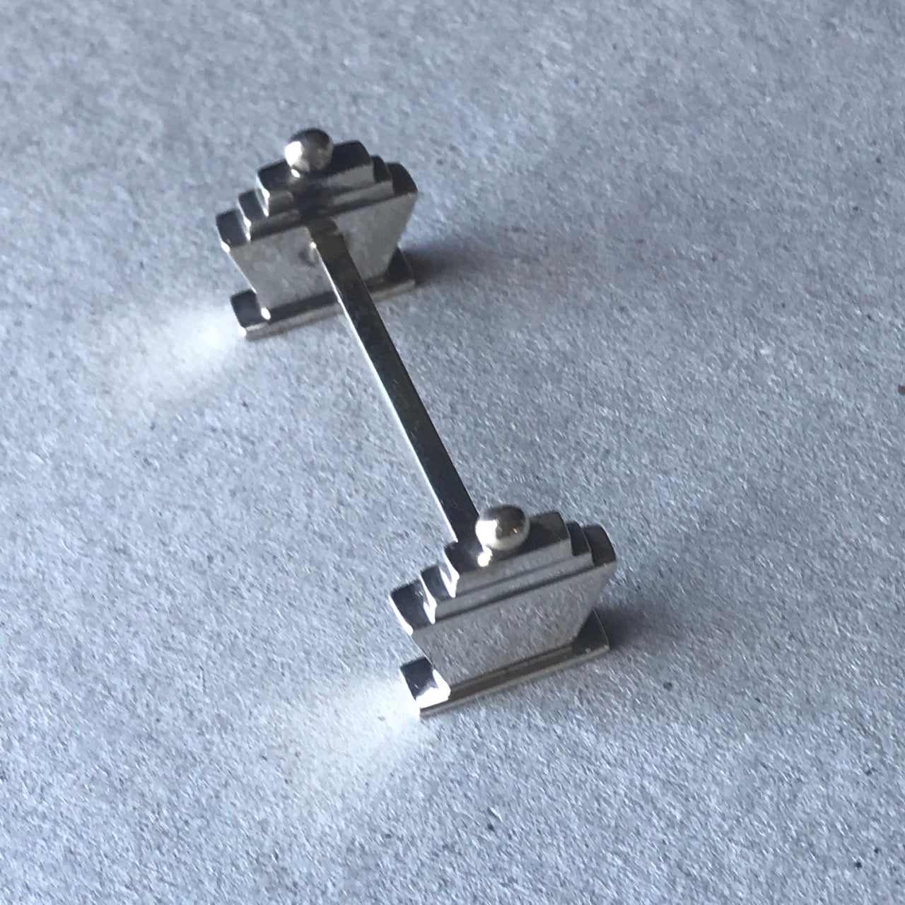 Estate Georg Jensen Sterling Silver "Pyramid" Knife Rests