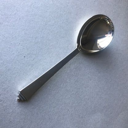 Estate Georg Jensen Sterling Silver Pyramid Serving Spoon Large
