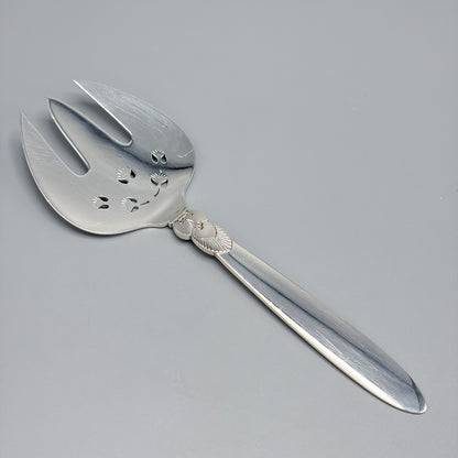 Estate Georg Jensen Sterling Silver "Cactus" Pattern Pierced Pastry Server